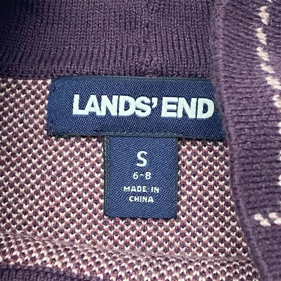 Lot Lands End Plaid Mock Neck Stretch Cotton Blend Sweaters Women's Small (6-8) - Picture 4 of 16